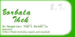 borbala thek business card